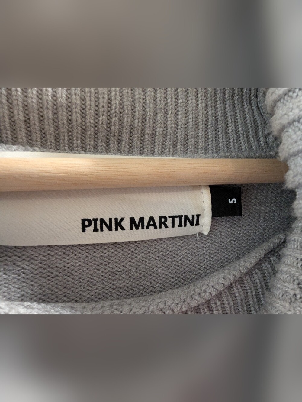 Pink Martini Light Grey Super Soft Turtleneck Sweater - Picture 6 of 6